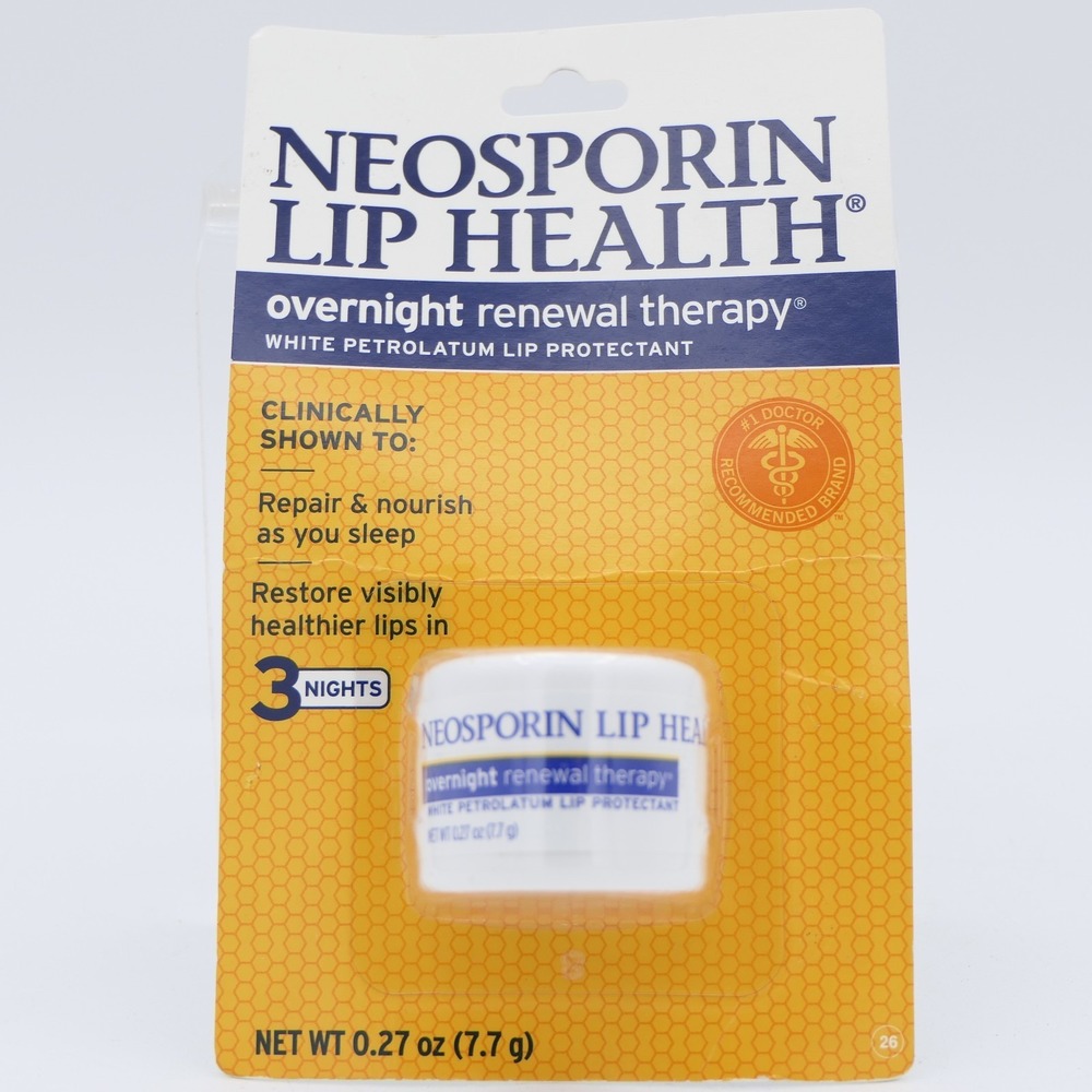 Neosporin Lip Health Overnight Renewal Therapy Petrolatum Lip Protectant 10/26